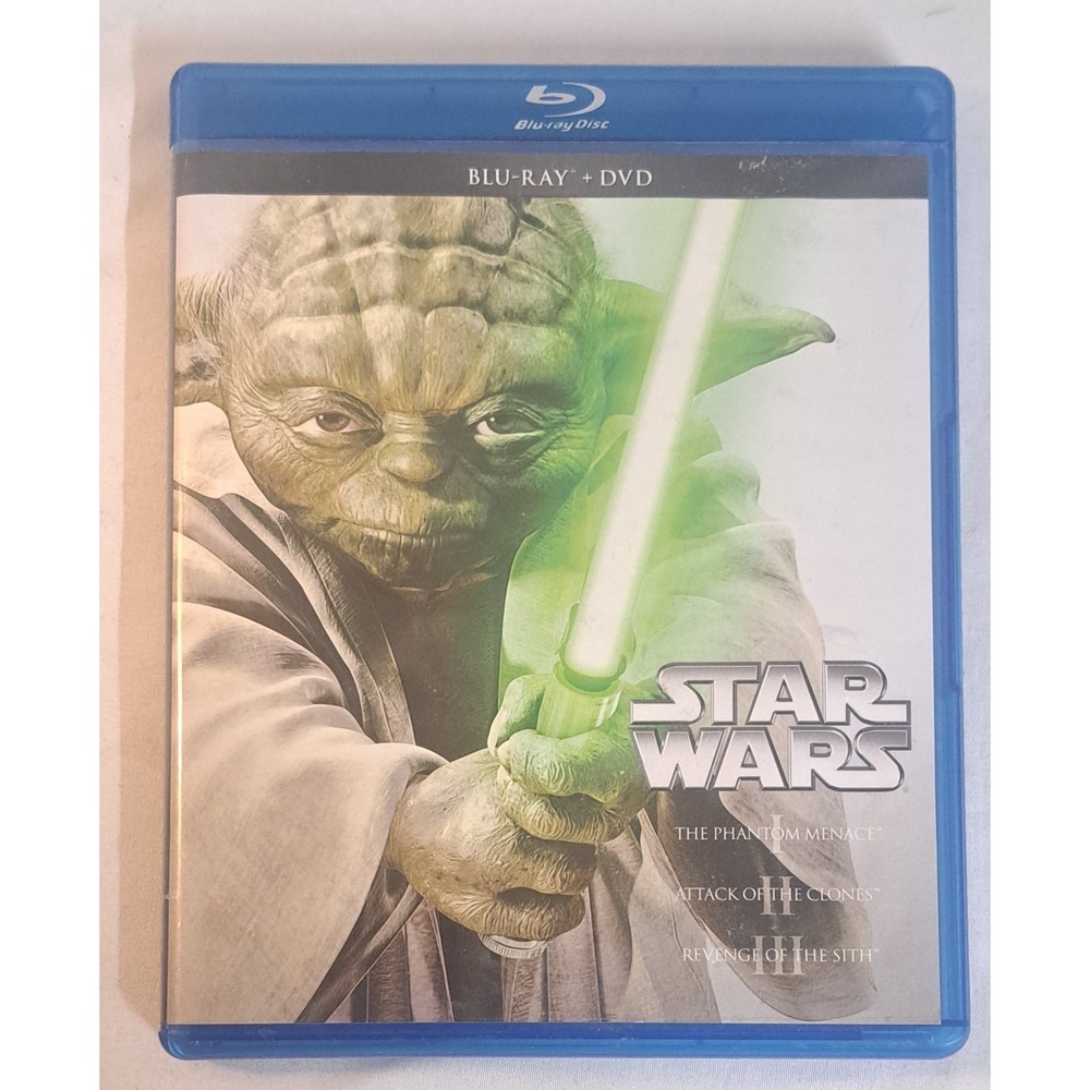 Star Wars Prequel Trilogy Blu-ray + DVD 6-Disc Set Episodes I II III Complete